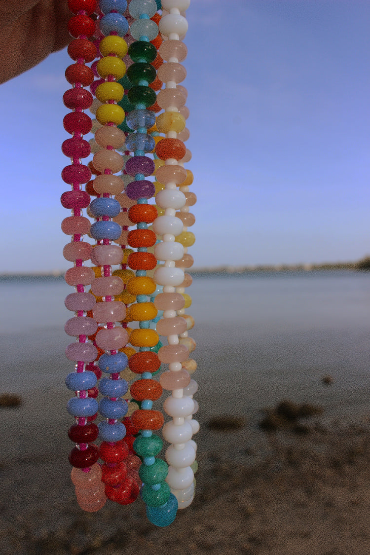 Glass Bead Charm Necklaces
