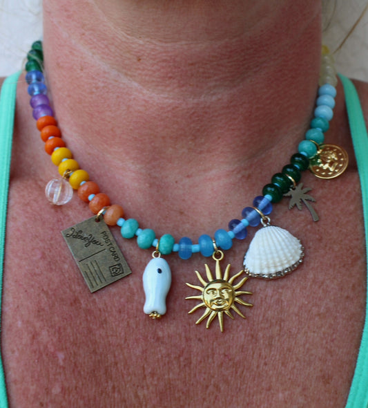 And It Was Good Blue Beaded Necklace