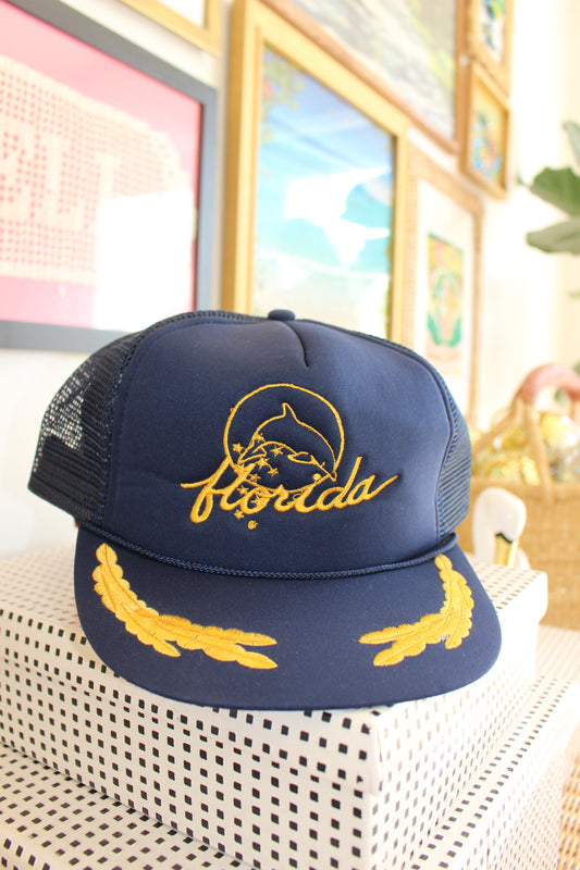 True Vintage Navy "Florida" Trucker Hat
