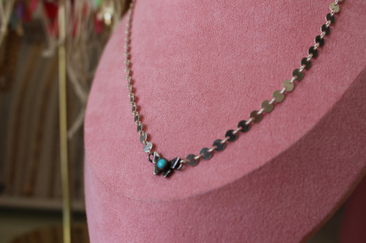 Sterling Silver Sequin Butterfly Necklace