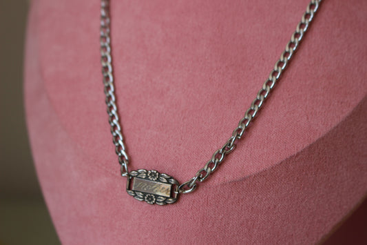 Silver Necklace, Vintage "Mother" Engraved Pendant (Copy)
