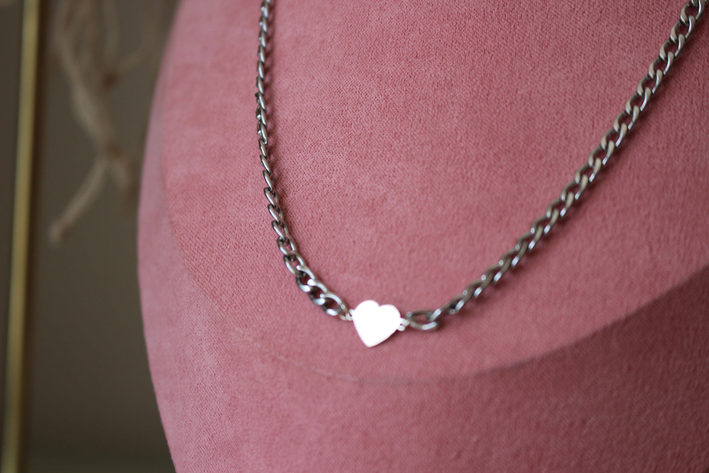 SIlver stainless Heart Necklace