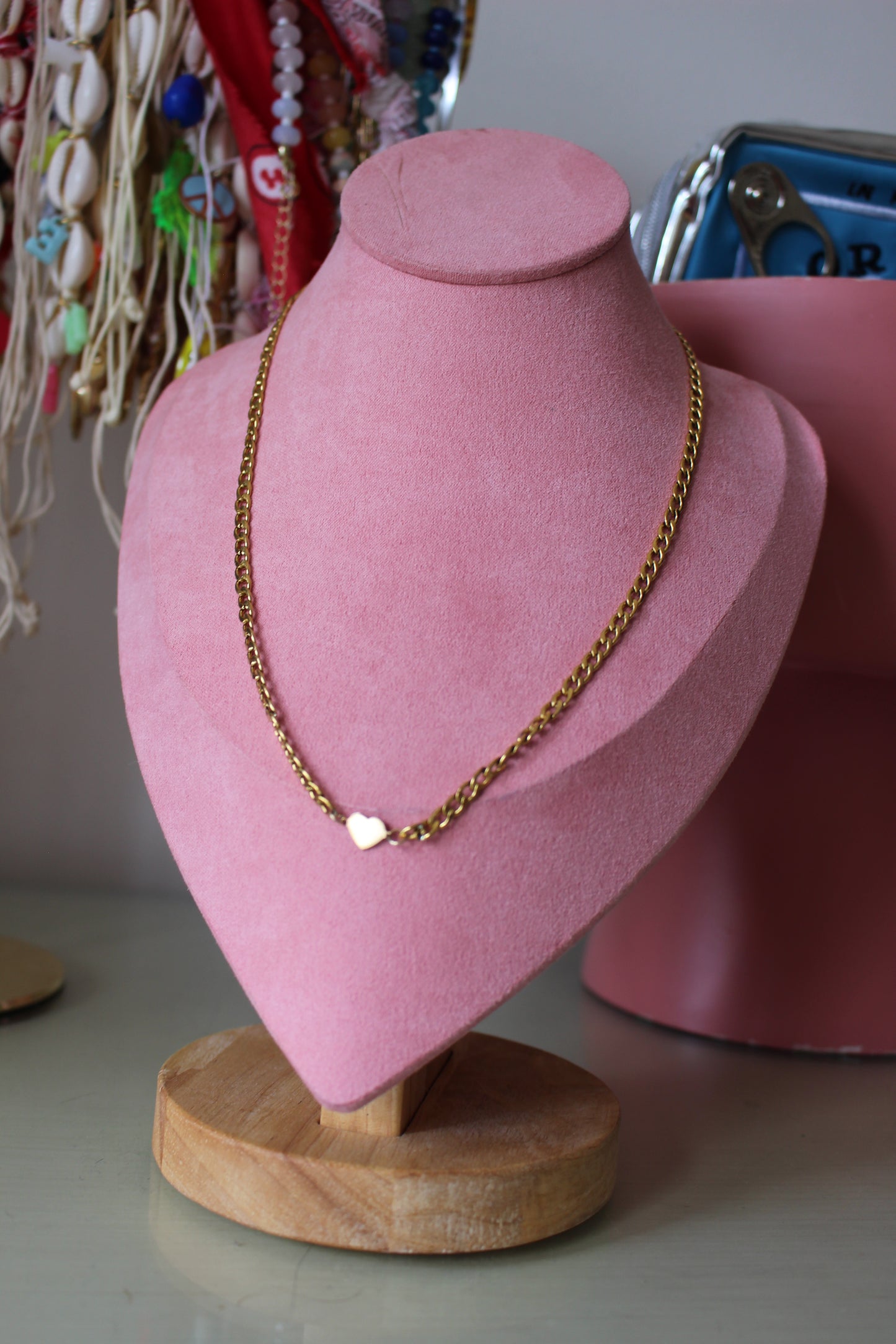 Gold Stainless Heart Necklace