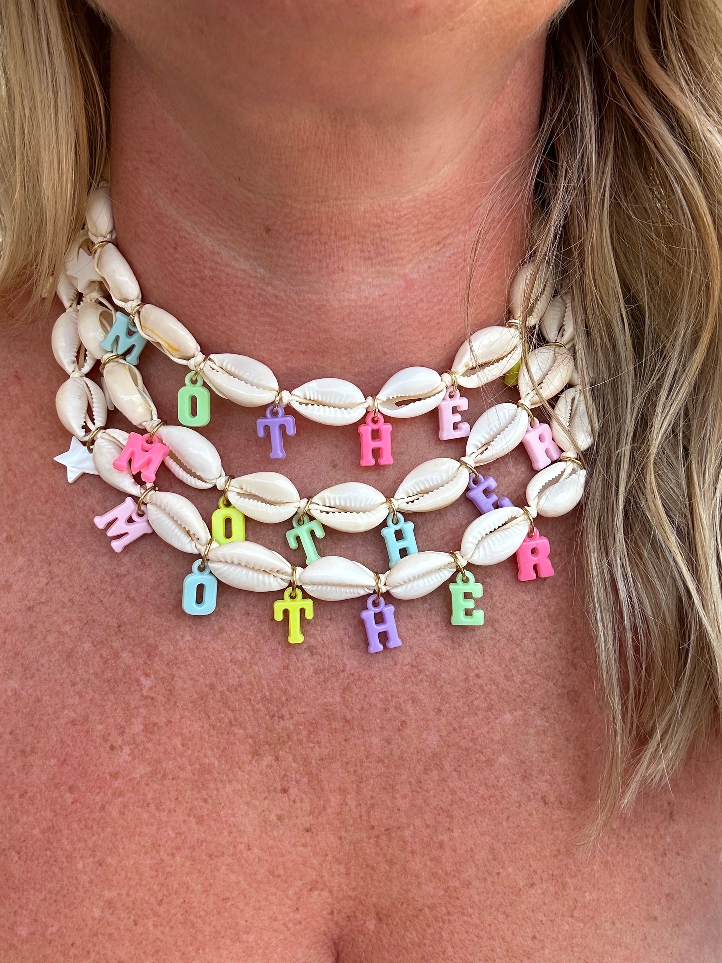 Star Mother Cowrie Shell Necklace