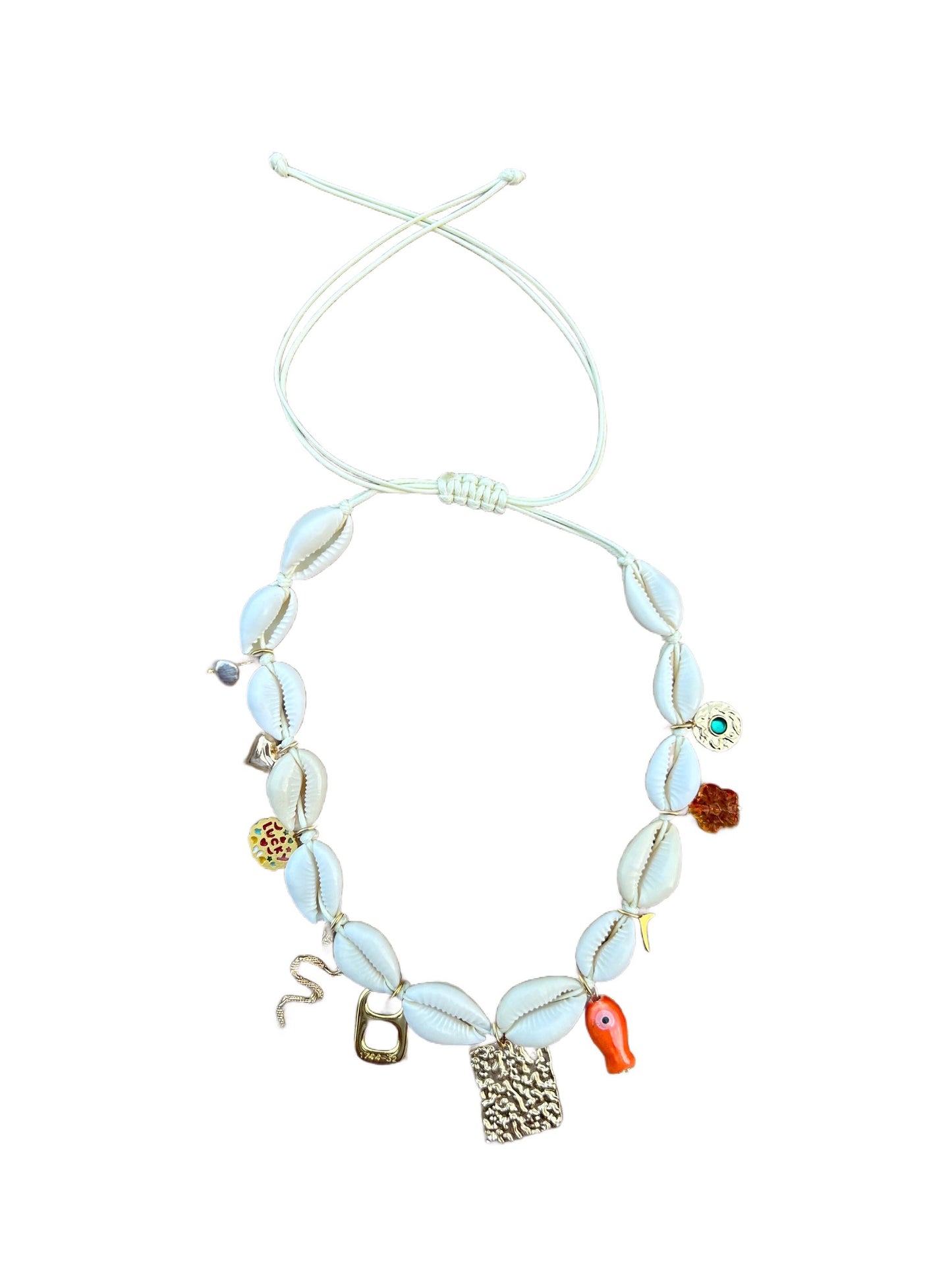 Cowrie Charm Necklace - Snake Pop