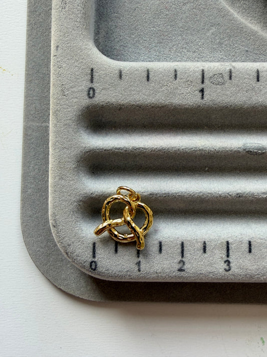 Gold Pretzel Charm