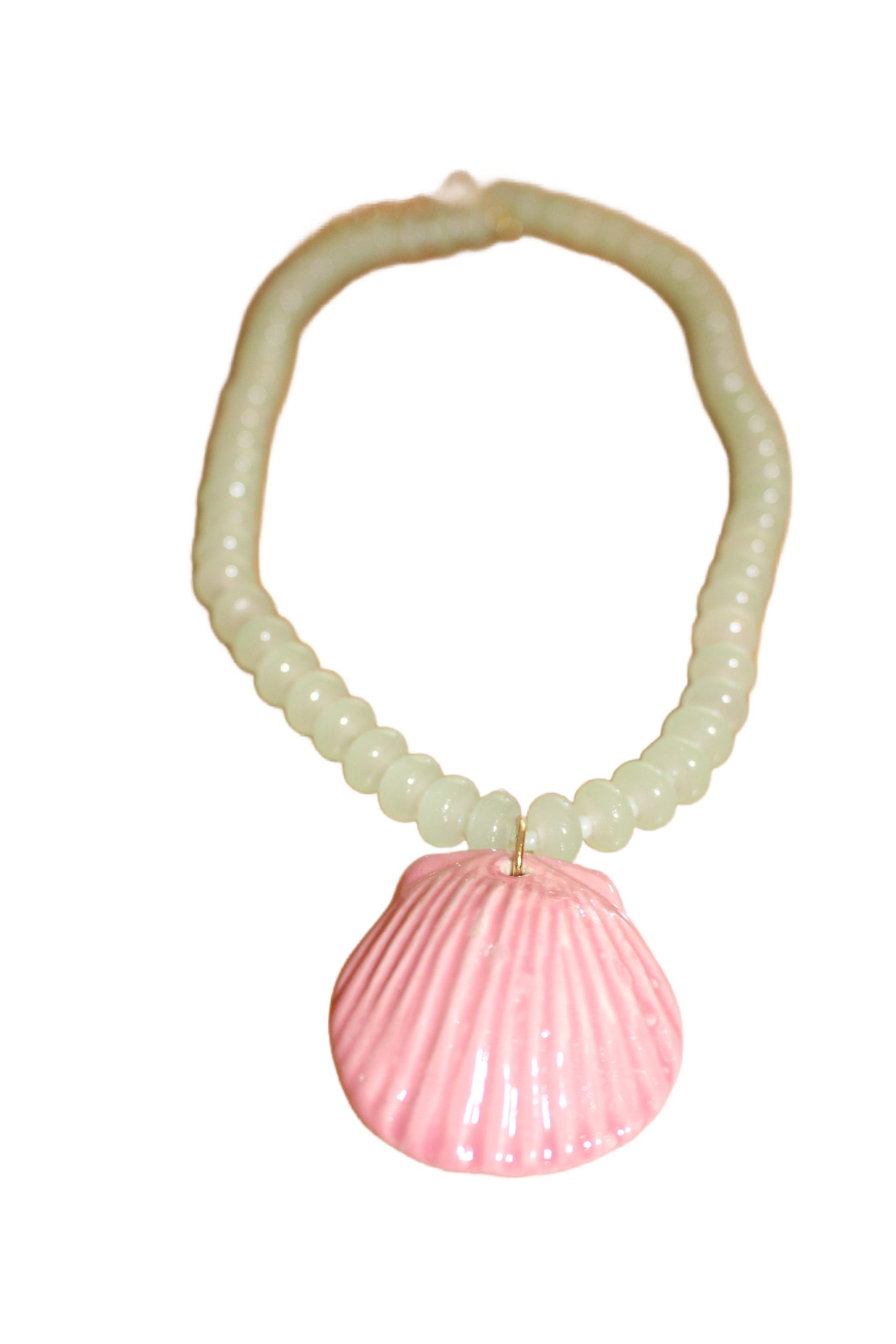 Green Pastures, Still Waters Glass Bead Necklace