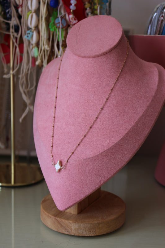 Rose Gold Satellite Necklace and Freshwater Sparkle Pearl Pendant Charm