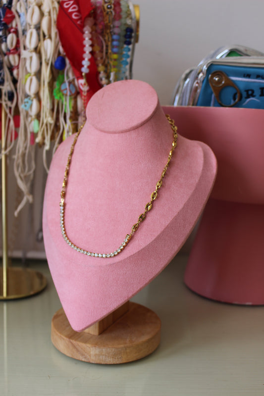 Mixed Metal CZ Necklace