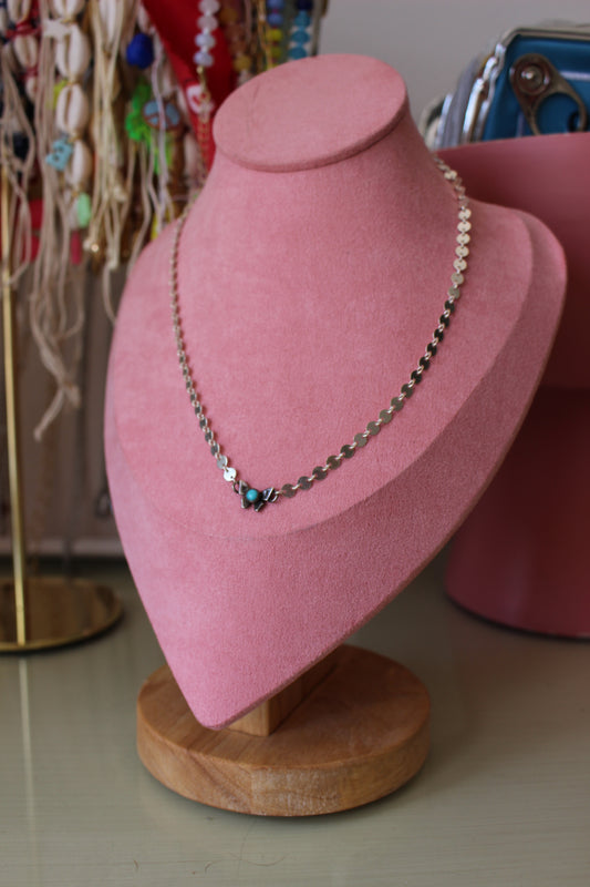 Sterling Silver Sequin Butterfly Necklace