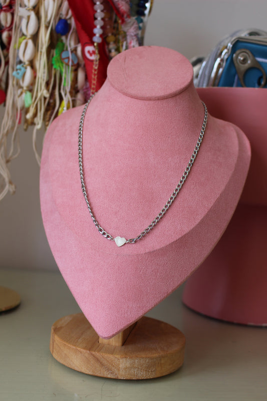 SIlver stainless Heart Necklace