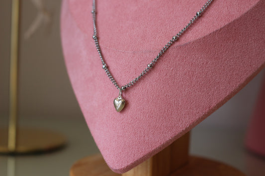 Stainless and Sterling Heart