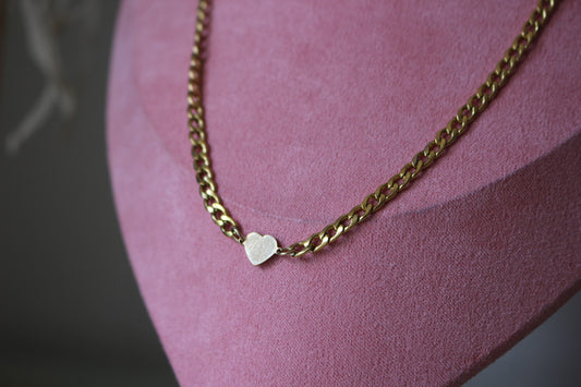Gold Stainless Heart Necklace