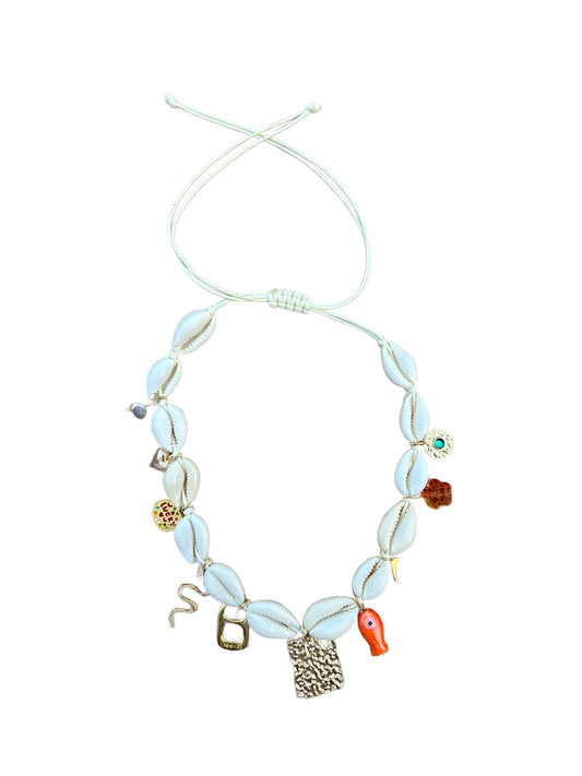 Cowrie Charm Necklace - Snake Pop