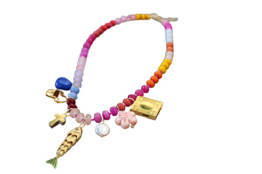 Fishers of Men Pink Beaded Necklace