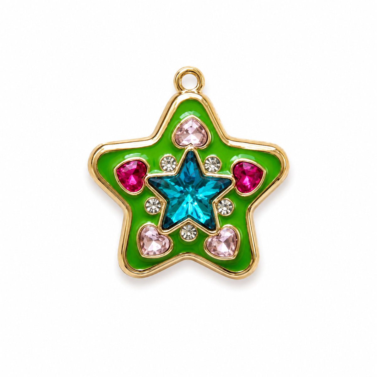 Rhinestone Star Locket